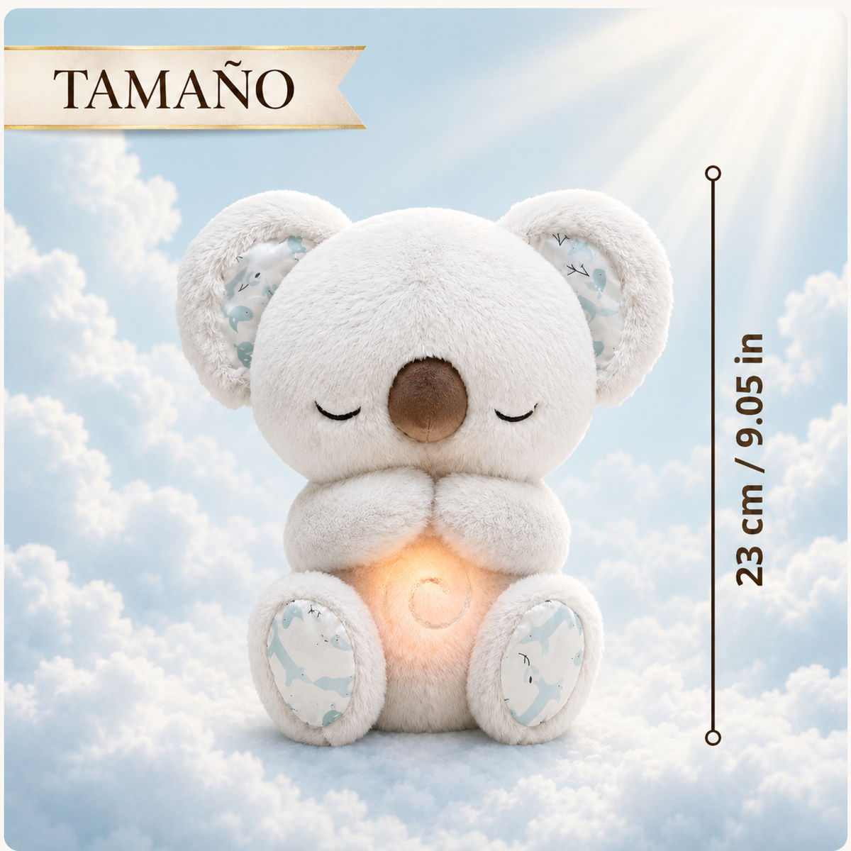 Koala Dulces Sueños – Peluche Calmante con Respiración, Luz y Música