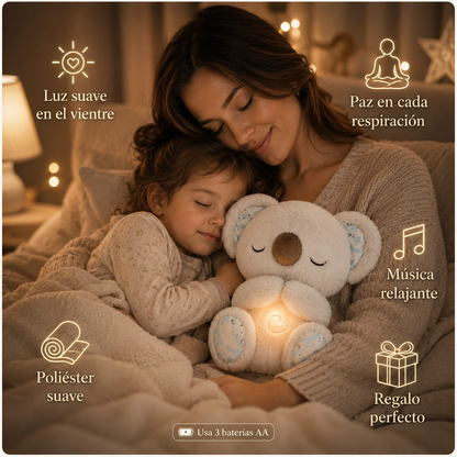 Koala Dulces Sueños – Peluche Calmante con Respiración, Luz y Música