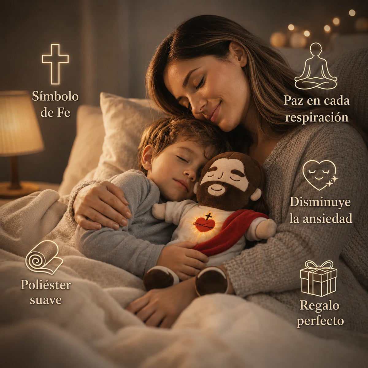 Abrazo Bendito – Peluche Calmante con Respiración Suave